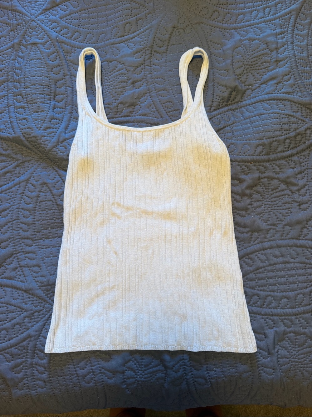 LIKE NEW Banana Republic White Ribbed Tank Top - Women XS